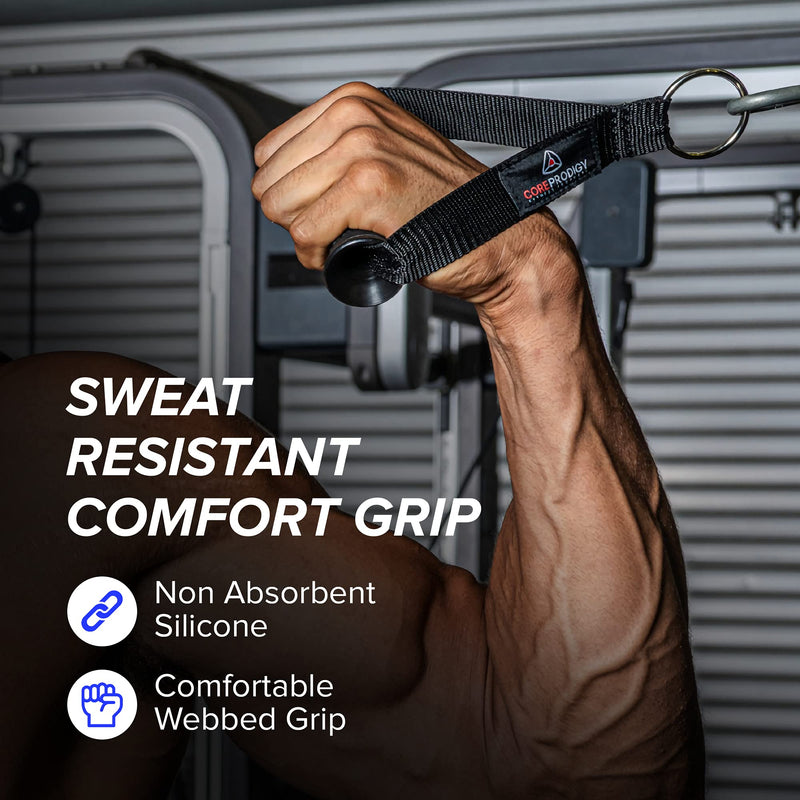 Core Prodigy Heavy Duty Exercise Handles - Grip Attachments for Cable Machine Pulleys, Gym Equipment, Resistance Bands, and Weight Lifting Standard - BeesActive Australia