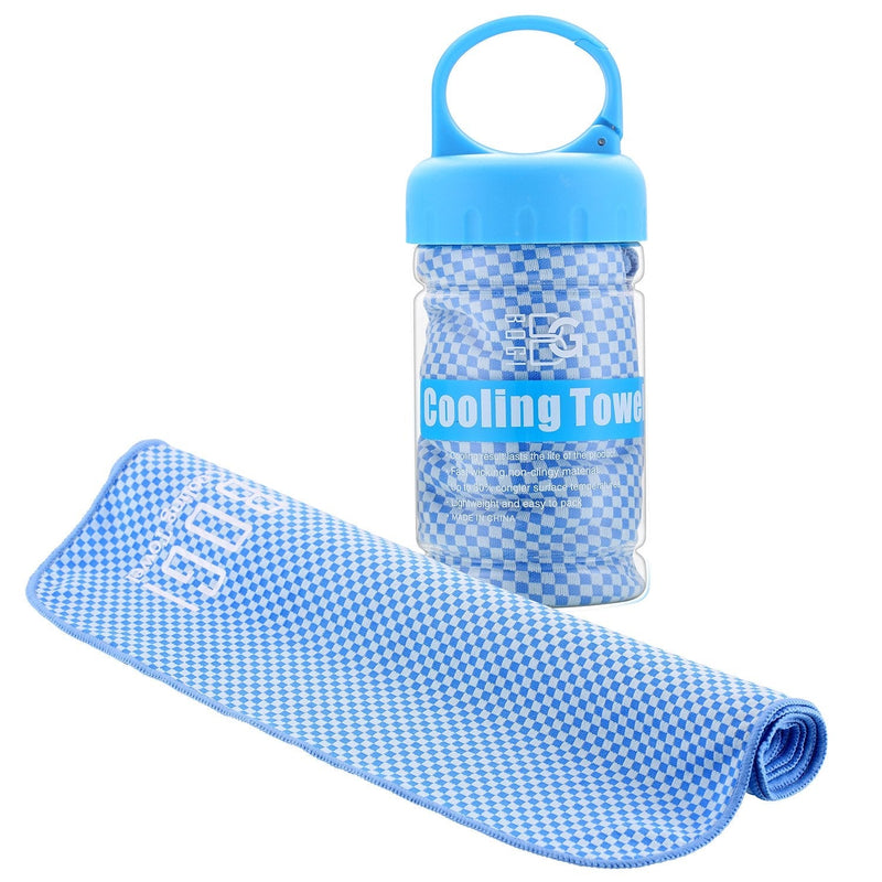 BOGI Cooling Towel, Cooling Towels for Neck and Face-40"x12"-Ice Towel for Instant Cooling, Soft Breathable Chilly Towel, Stay Cool for Yoga, Sport, Gym, Workout, Camping & More Activities (Blue) Blue M: 40" x 12" - BeesActive Australia