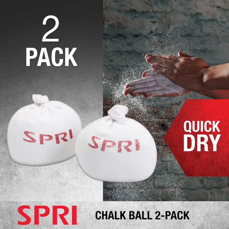 SPRI Chalk Block, Chalk Ball & Liquid Chalk – Non Slip Grip For Gymnastics, Rock Climbing, Bouldering, Weight-Lifting, Strength Training Chalk Ball (2-Pack) - BeesActive Australia