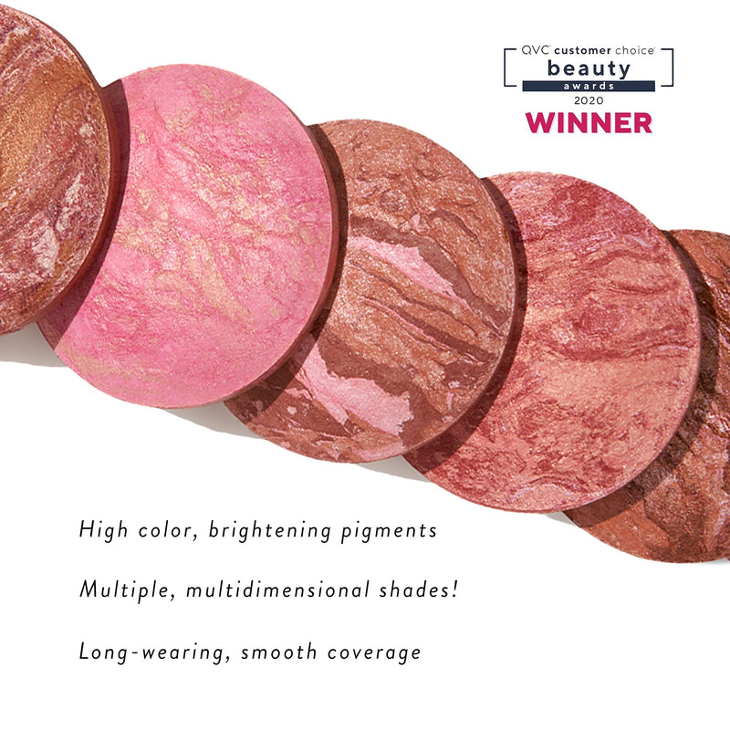 LAURA GELLER NEW YORK Baked Blush-n-Brighten Marbleized Blush- Apricot Berry Creamy Lightweight Satin Finish 07 Apricot Berry - BeesActive Australia