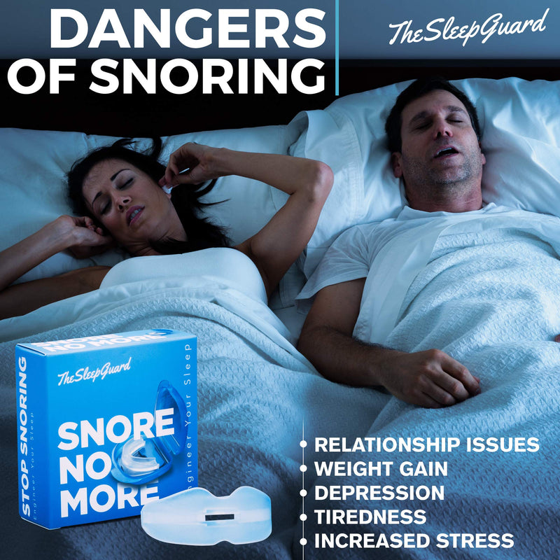 TheSleepGuard | Stop Snoring Solution Mouth Guard x1 | Sleep Aid and Snore Stopper | Best Anti Snoring Device, Mouthpiece & Gum Shield | Anti Snore Relief | Restful Sleep at Night for Men and Women - BeesActive Australia