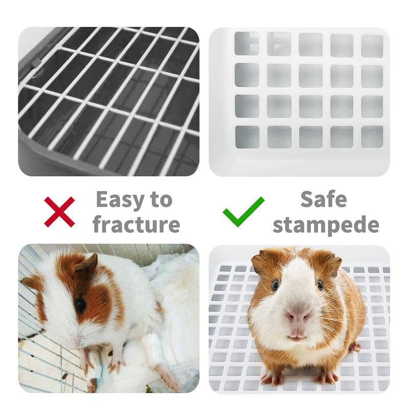 Moan&Miao Guinea Pig Toilet, Small Animal Potty Trainer Corner, Square Rat Litter Bedding Box with Small Broom, Dustpan, Small Pet Litter Toilet for Guinea Pigs, Chinchilla, Ferret,Galesaur, Hamster Grey - BeesActive Australia