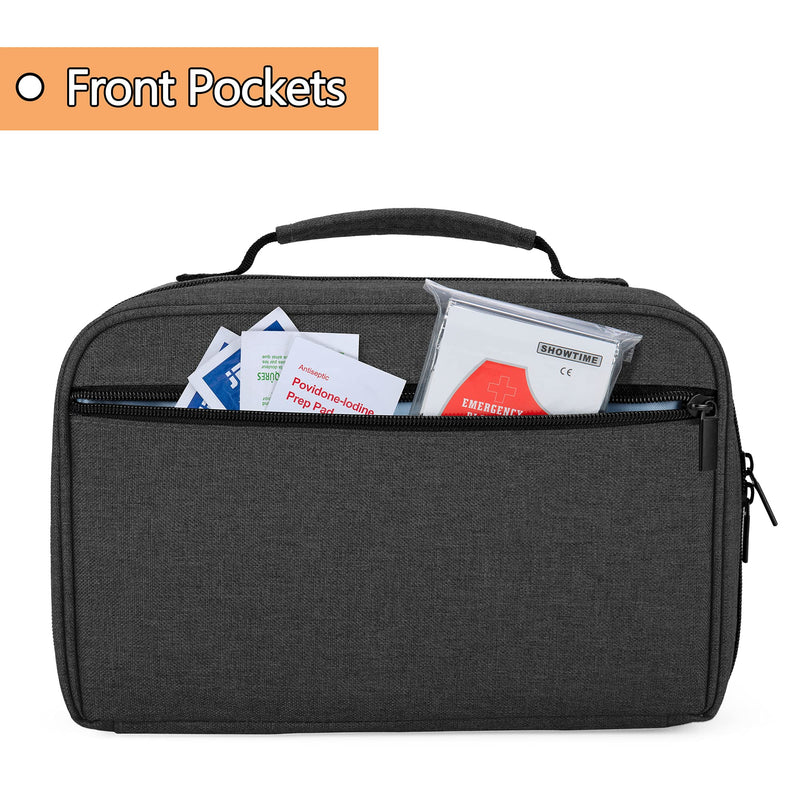 Damero Carrying Case for 2 Stethoscopes, Portable Stethoscope Case Compatible with 3M Littmann/ADC/Omron Stethoscope and Nurse Accessories, Black - BeesActive Australia