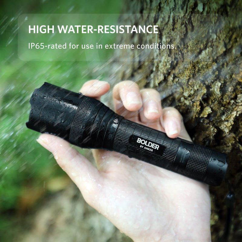 Anker Rechargeable Bolder LC90 LED Flashlight, Pocket-Sized Torch with Super Bright 900 Lumens CREE LED, IPX5 Water-Resistant, Zoomable, 5 Light Modes, 18650 Battery Included - BeesActive Australia