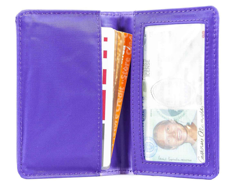 Big Skinny Card Case Slim Wallet, Holds Up to 16 Cards Purple - BeesActive Australia