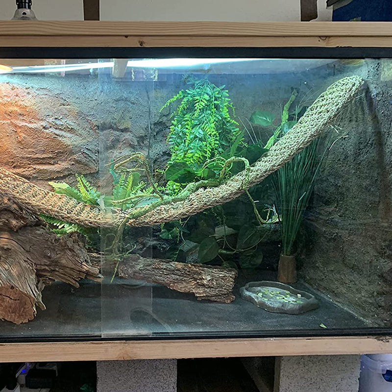 MUYG Reptile Terrarium Plants Decoration,Bearded Dragons Habitat Bendable Hanging Jungle Vines Decor Lizard Tank Artificial Leaves Plant Accessories for Lizards Snake Geckos Chameleon - BeesActive Australia