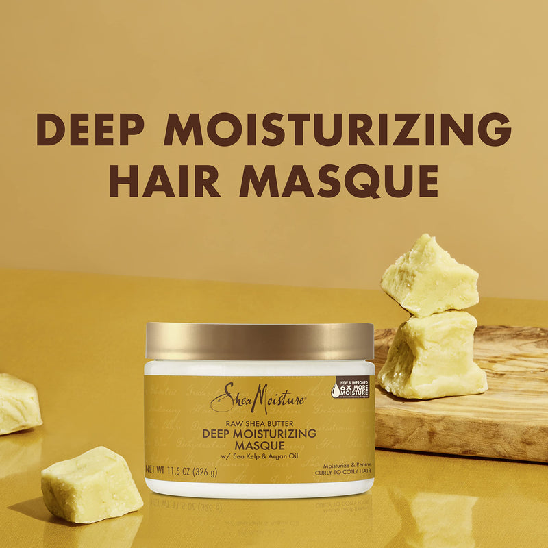 Sheamoisture Deep Treatment Masque for Dry, Damaged or Transitioning Hair Raw Shea Butter with Sea Kelp and Argan Oil 12 oz - BeesActive Australia