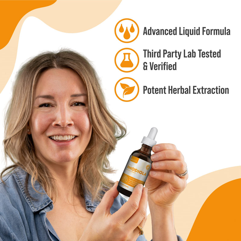 Active Rhodiola - Rhodiola Root Extract with Natural Rosavins - Liquid Delivery for Better Absorption - Supports Energy & Stress - BeesActive Australia