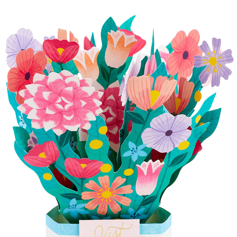 Hallmark Paper Wonder All Occasion 3D Pop Up Card (Colorful Bouquet) (799RZW1125) - BeesActive Australia