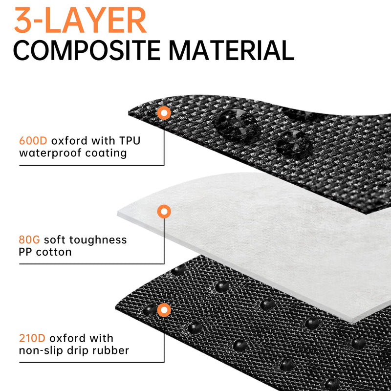 IVY&LANE Front Seat Covers for Dogs, 600D Oxford Waterproof & Scratch-Proof Pet Car Seat Protector Covers, Non-Slip Soft Dog Seat Covers for Cars, Sedans, Trunks and SUVs Black Frontseat Standard - BeesActive Australia