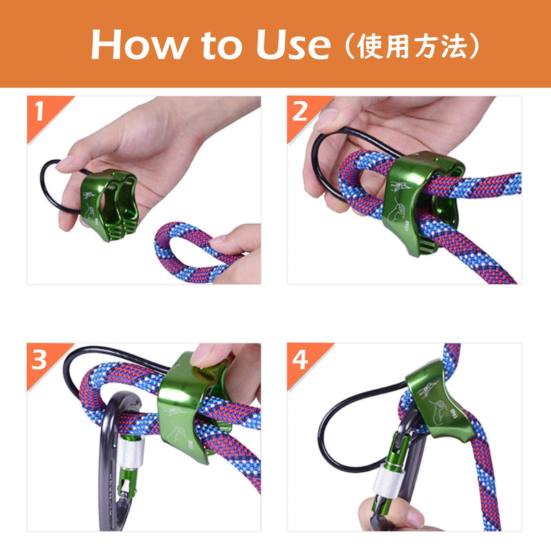 TRIWONDER ATC Belay Device V-grooved Micro Rescue Guide Belay Device Rock Rappelling Orange - BeesActive Australia