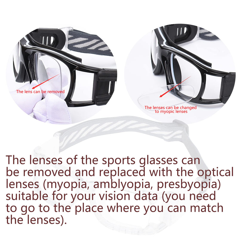 SooGree Sport Goggles Glasses Racquetball Goggles Basketball Soccer Football Sports Protective Goggles Men Women Gray Grame White Pad - BeesActive Australia