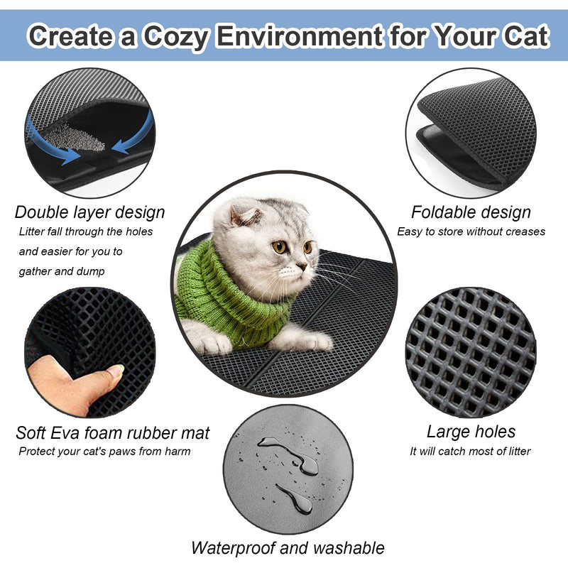 LIPHISFUN Cat Litter Mat (22x28 inch) 22x28 inch - BeesActive Australia