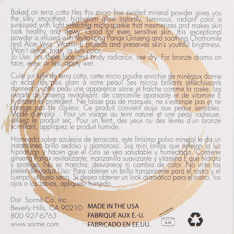 Sorme Cosmetics Baked Bronzer: Natural Healthy Glow (Various Colors) Warmth - BeesActive Australia