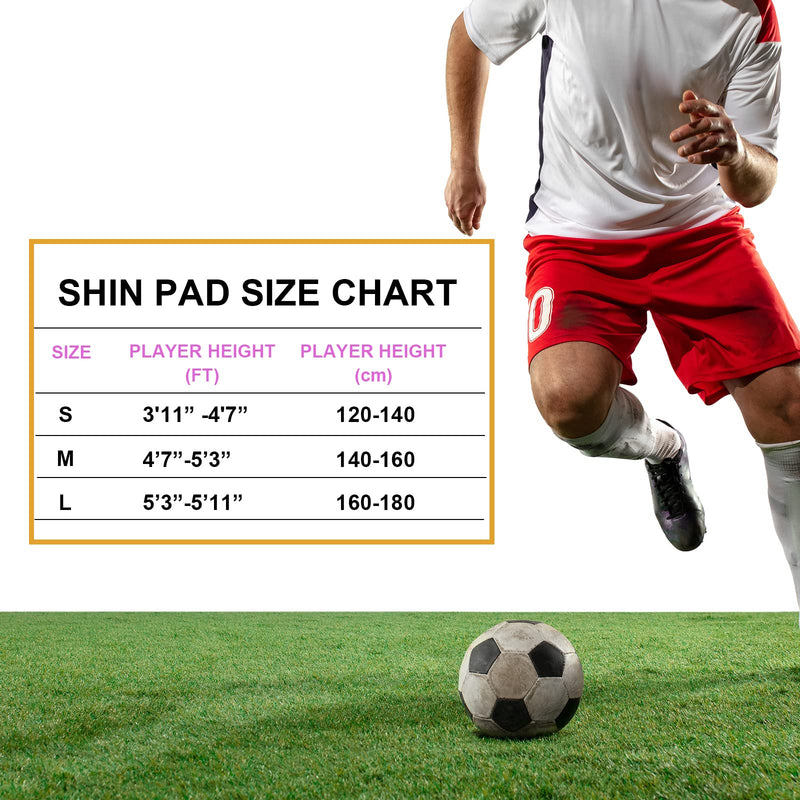 Soccer Shin Guards for Kids Youth, Shin Guard and Shin Guard Sleeves for Boys and Girls for Football Games EVA Cushion Protection Reduce Shocks and Injuries C-Purple+Black Large - BeesActive Australia