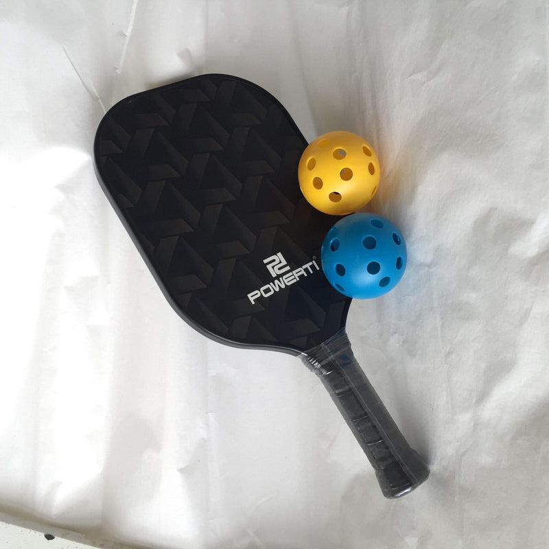 mike Pickleball Paddle, Composite Pickleball Racket Polypropylene Honeycomb Core Fiberglass Face Ultra Cushion Indoor Outdoor Pickleball Paddle, Black - BeesActive Australia