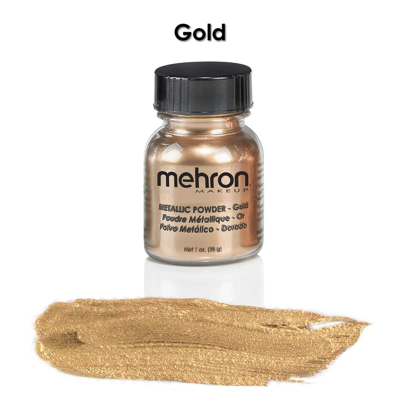Mehron Makeup Metallic Powder (1 oz) (Gold) Gold - BeesActive Australia