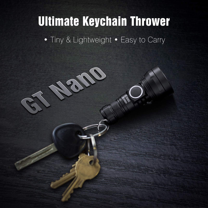 LUMINTOP GT Nano Keychain Flashlight 450 Lumens Mini Flashlight 300 Meters Beam Distance Compact Flashlight Powered by Single 10180 Li-ion Battery (Included) - BeesActive Australia