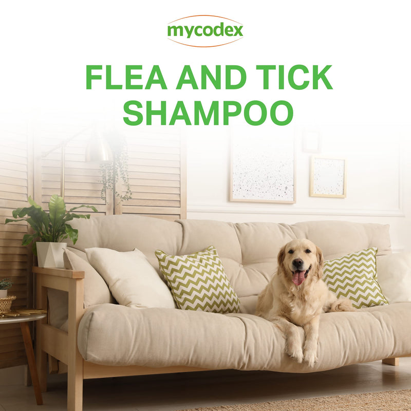 PRN Pharmacal Mycodex Flea and Tick Shampoo P3 - Sensitive Skin Shampoo for Dogs & Cats - With Oatmeal, Lanolin, & Aloe - Removes Dandruff, Dirt, & Scales while Killing Fleas, Ticks & Lice - 12 Oz - BeesActive Australia