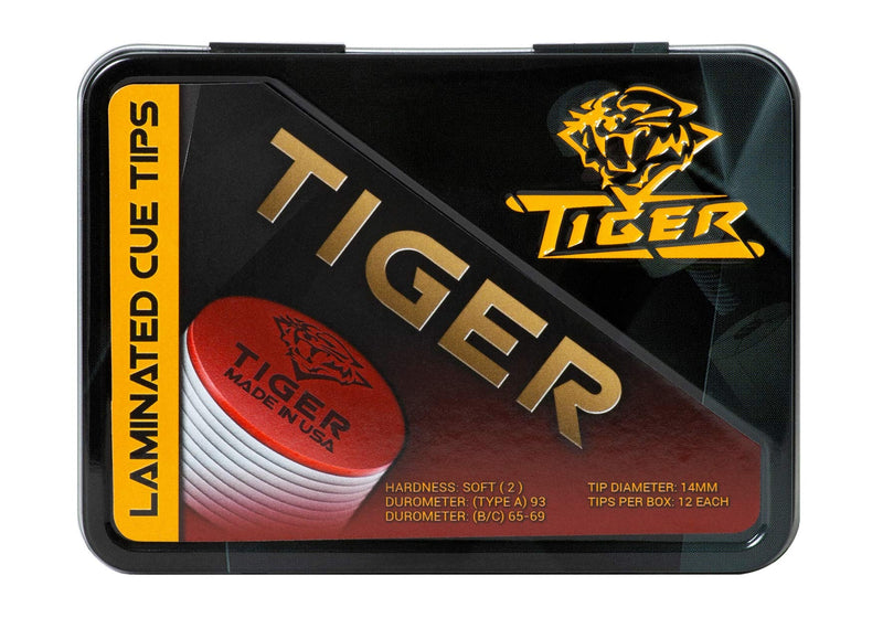 [AUSTRALIA] - Tiger Laminated Billiard CUE TIP - 1 pc - 13 or 14 mm Soft 13 mm 