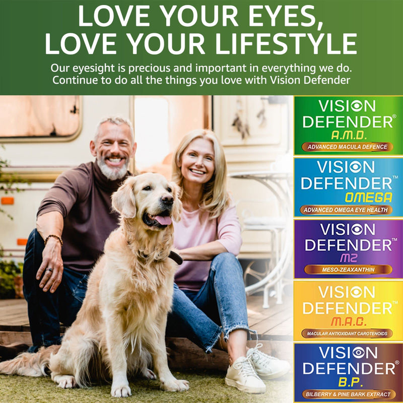 Vision Defender Plus Eye Supplement: AREDS2 Formula Vitamins, Minerals (Lutein, Zinc) Enhanced with Meso-Zeaxanthin for Complete Eyes/Eyesight Health Care & Support. 60 Easy-to-Swallow Vegan Capsules - BeesActive Australia