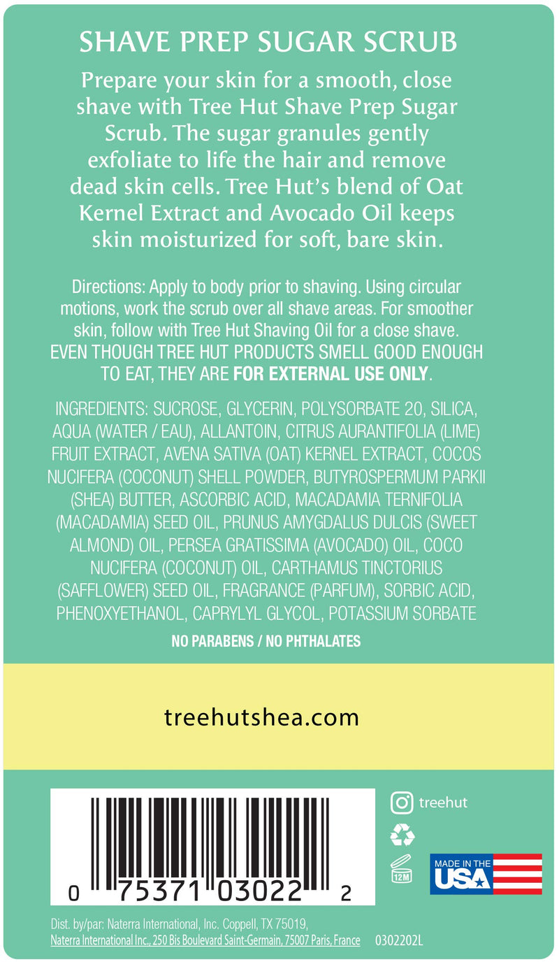 Tree Hut Bare Shave Prep Sugar Scrub, 9oz, Essentials for Soft, Smooth, Bare Skin - BeesActive Australia