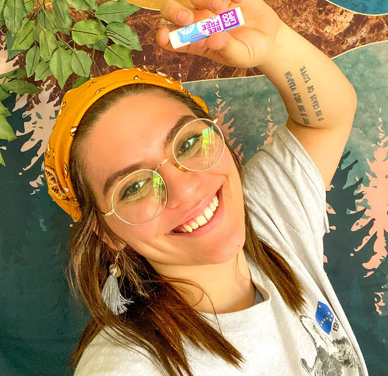 Eco Lips Bee Free Vegan Unscented 100% Natural Lip Balm - Soothe and Moisturize Dry, Cracked and Chapped Lips - 100% Plastic-Free Plant Pod Packaging - Made in USA (6 Tubes) - BeesActive Australia