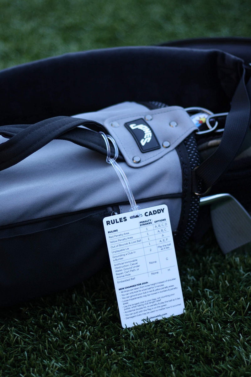 Rules Caddy - Simplify The Rules of Golf - Golf Bag Tag Accessory - Training Aid - Quick Reference Guide - BeesActive Australia