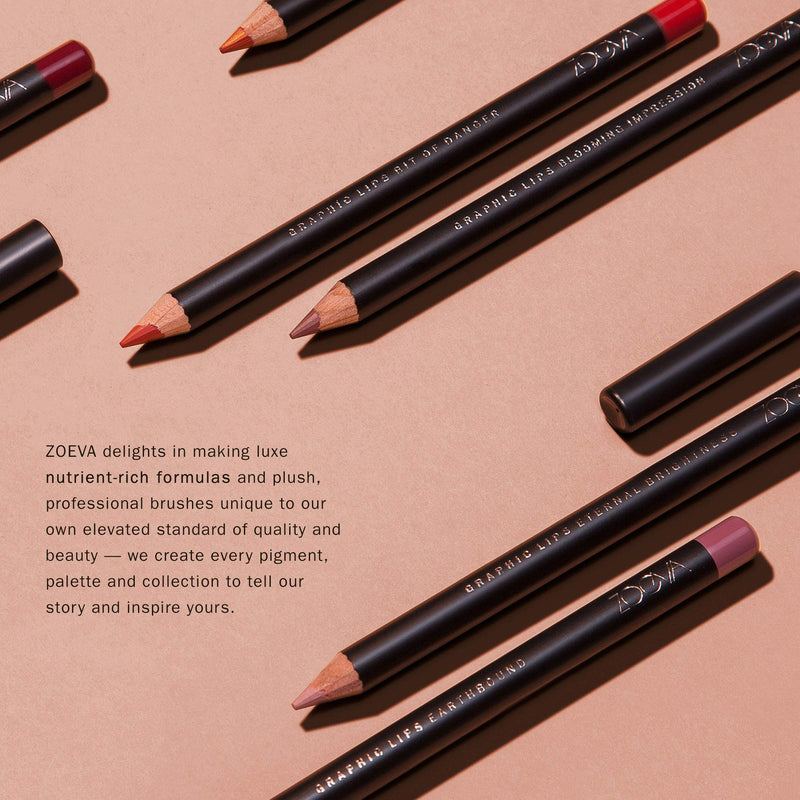 ZOEVA Graphic Lips Box Lip Liner Set - Collector Box, 8 rich, matte shades, soft & bold looks, long-wearing lip definition, easy to apply, smudge-proof, vitamin-enriched, Cruelty-Free, Fragrance-Free - BeesActive Australia