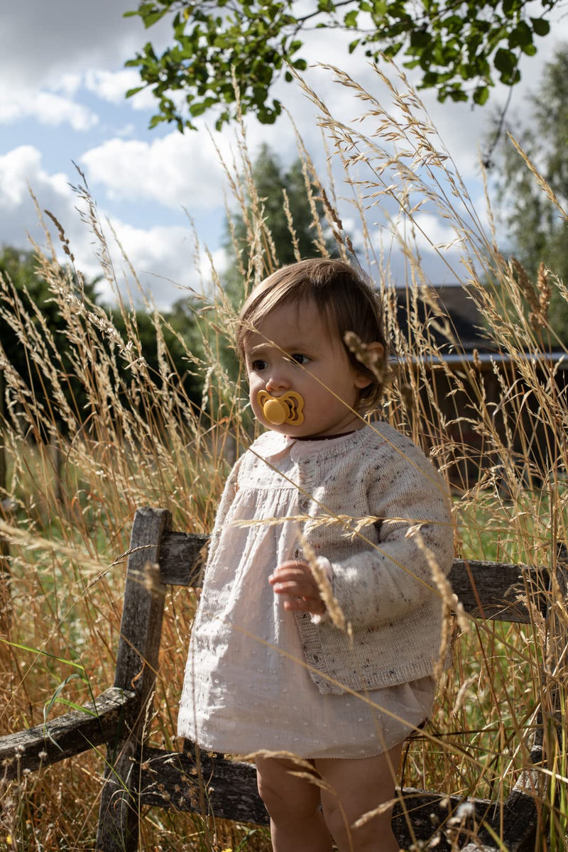 BIBS Pacifiers - Couture Collection | BPA-Free Baby Pacifier | Made in Denmark | Set of 2 Mustard Color Premium Soothers | Size 6-18 Months - BeesActive Australia