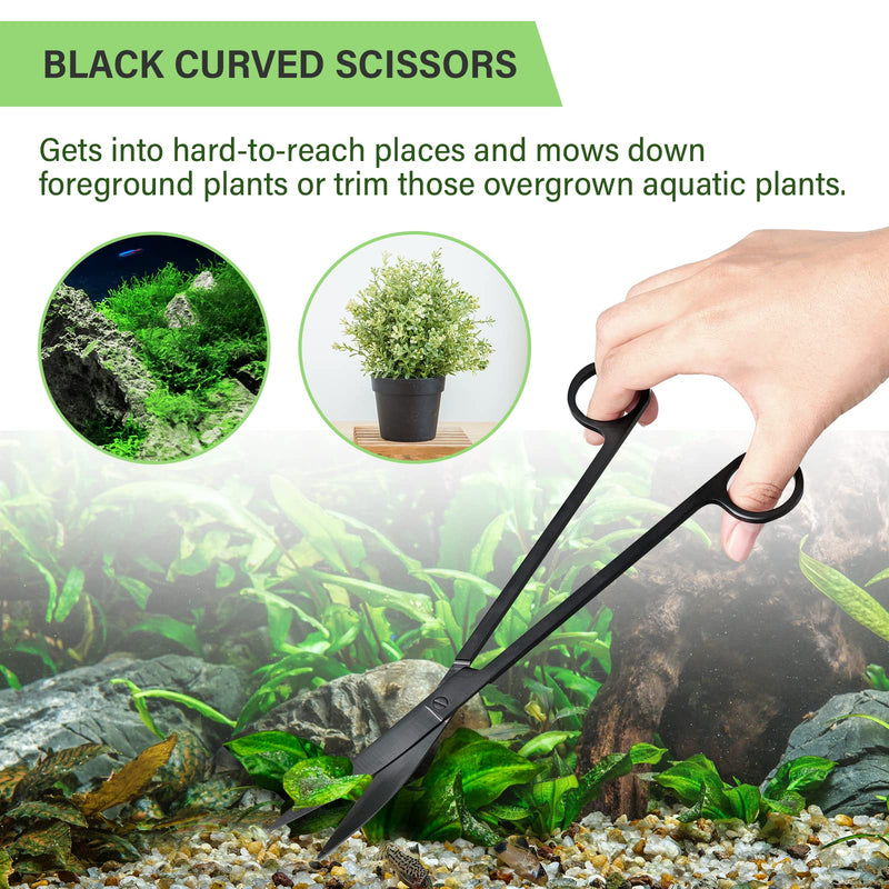 Simple Deluxe Aquarium Aquascape Tools Kit, 4 in 1 Anti-Rust Aquatic Plant Aquascaping Tool Stainless Steel Tweezers Scissors Spatula Set for Aquarium Tank Clean, Fish Tank, Bonsai, Algae Scrapers 4 in 1 Kit - BeesActive Australia