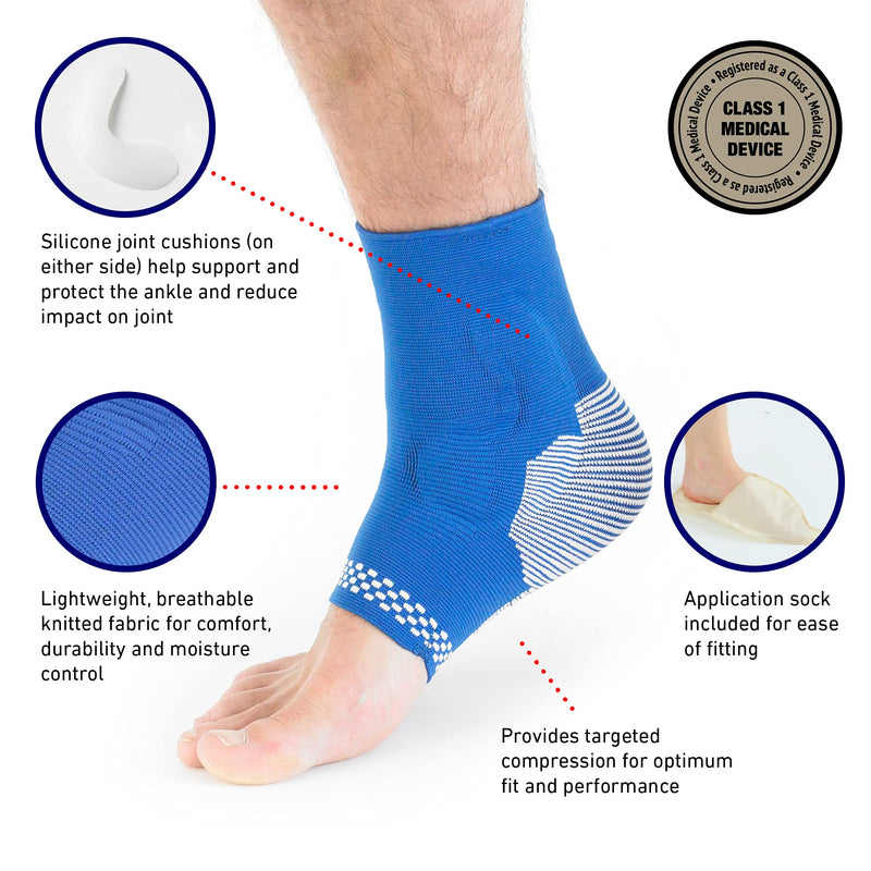 Neo G Ankle Support for Sprained Ankle, Achilles Tendonitis Support, Injured or Weak ankles, Arthritis - Ankle Brace Foot Support for Ligament Damage. Multi Zone Compression - Airflow Plus - M MEDIUM: 20 - 23 CM - BeesActive Australia