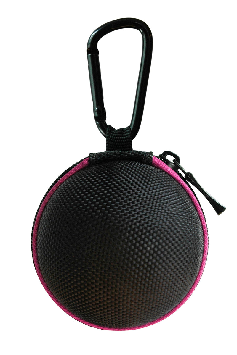 [AUSTRALIA] - Ballsak Sport - Pink/Black - Clip-on Cue Ball Case, Cue Ball Bag for Attaching Cue Balls, Pool Balls, Billiard Balls, Training Balls to Your Cue Stick Bag Extra Strong Strap Design! 