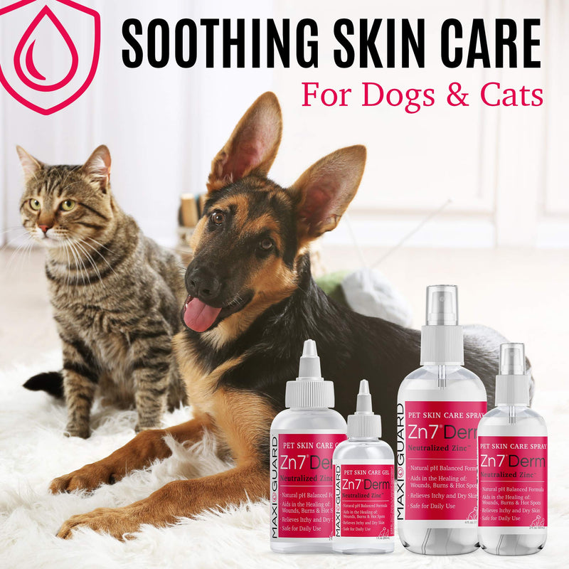 MAXIGUARD Pet Skin Care Gel Zn7 Derm with Neutralized Zinc for Dogs, Cats, Bovine, Exotics and Companion Animals 2oz - BeesActive Australia
