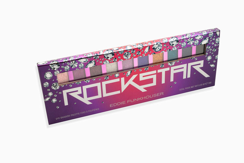 EDDIE FUNKHOUSER Rockstar Professional Eyeshadow Palette, 10 Shimmer and Matte Shades, Incredible Gold Shimmer and Neon Shades, Top Influencer Palette - BeesActive Australia