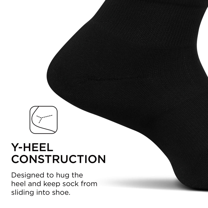 [AUSTRALIA] - Feetures Therapeutic Cushion Quarter Sock (Large, Black) 