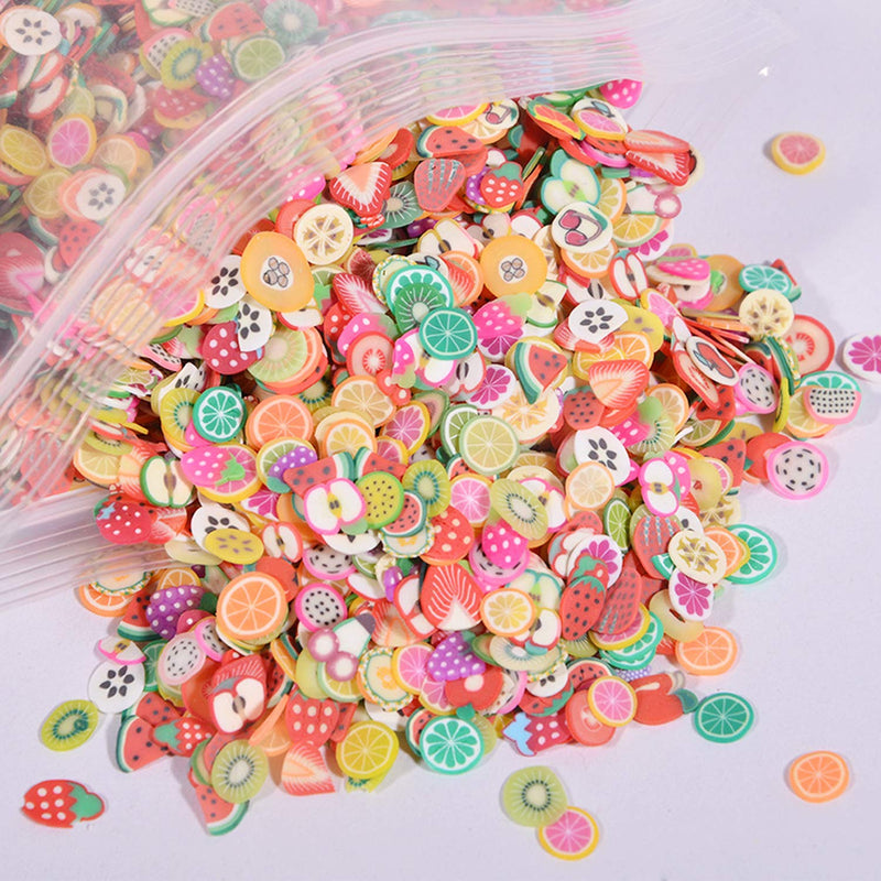 3D Fruit Nail Art Slices 15000 PCS, YOUYOUTE Fruit Slime Supplies/Charms Slime Acessories/Slime Add ins/Polymer Clay/DIY Nail Art marking kit Cute Designs decoration Arts Crafts Bulk Homemade Variety - BeesActive Australia