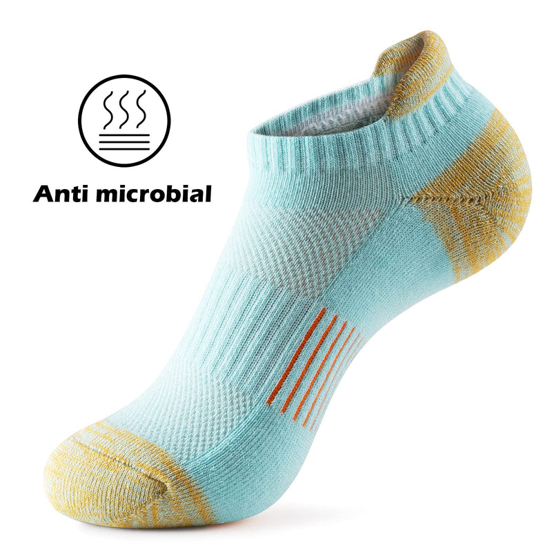 Gonii Ankle Socks Womens Running Athletic No Show Socks Cushioned 5-Pairs 5 Pairs Fun Sorbet Colors 6-8 - BeesActive Australia