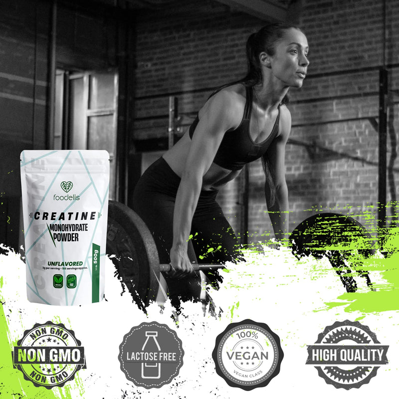 Creatine Monohydrate Powder After or Pre Workout 500 Grams 166 Servings Gym Supplement for Men & Women Vegan Gluten Free Tasteless Increase Physical Performance and Muscle Strength Scoop Included 500G - BeesActive Australia