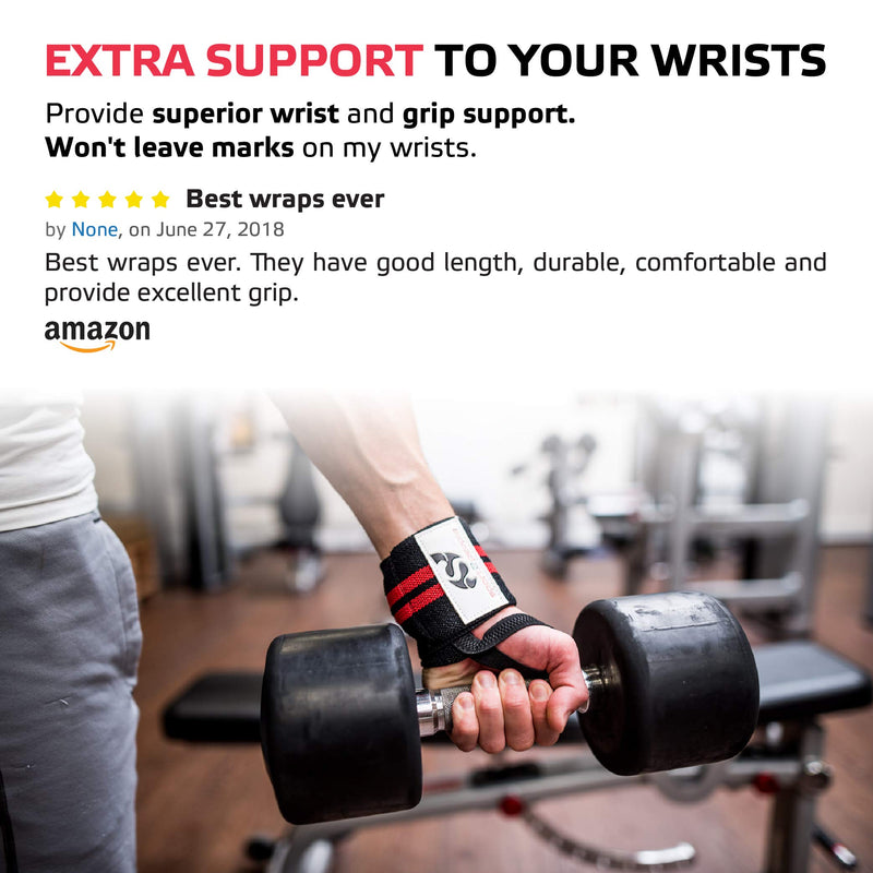 Weightlifting Wrist Support - Deadlift Straps for Weight Lifting, Bodybuilding, Powerlifting, and Strength Training, Crossfit 18" Wrist wraps - BeesActive Australia