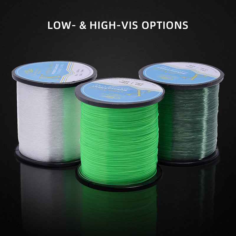 SF Monofilament Fishing Line with Spool Strong Mono Nylon Leader Line 8/10/12/15/20/25/30/40/50/60/80/100LB Clear/Green Fishing Wire Saltwater Freshwater for Hanging Decorations Sewing Craft Balloons 8LB/0.27mm/1700Yds - BeesActive Australia