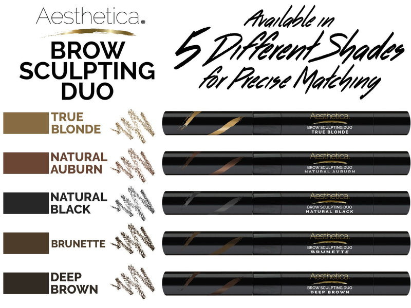 Aesthetica Brow Sculpting Duo - Eyebrow Definer/Brow Gel (Blonde) True Blonde - BeesActive Australia