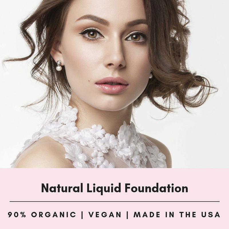 Mom's Secret 100% Natural Foundation, Organic, Vegan, Aloe Based, Natural Sun Protection, Gluten Free, Cruelty Free, Made in the USA, 1FL Oz. (Nude) Nude (Cool Light/Medium) - BeesActive Australia