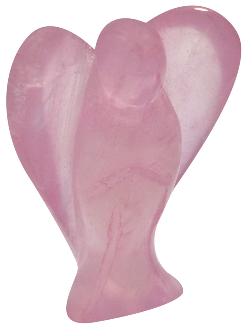 Mina Heal Guardian Angel Figurine, Pocket Size, Made Rose Quartz Gemstone Crystal Representing Love, Peace & Healing… 1 pcs M Size - BeesActive Australia