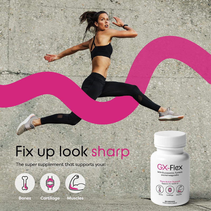 Joint Care Supplement| 12 Proven Natural and Powerful Ingredients for Knee and Joints| Glucosamine, Turmeric, Ashwagandha | Optimal Strength Formula with Black Pepper, Ginger and Essential Vitamins - BeesActive Australia