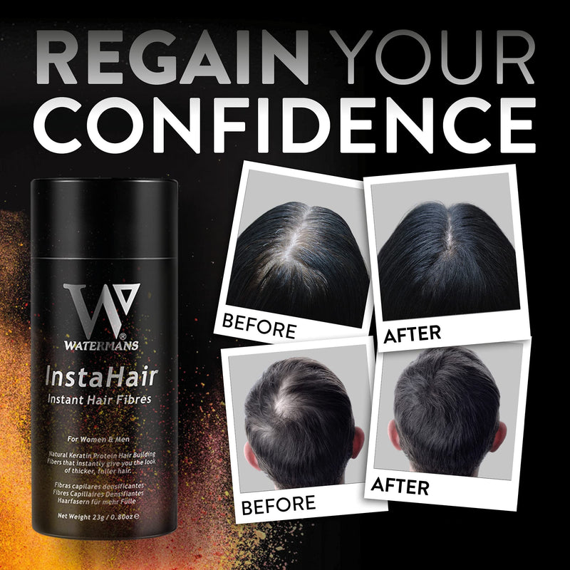 InstaHair Best Hair Building Fibres Dark Brown 23g - Hair Fibers for Men and Women, Hair loss concealer - BeesActive Australia
