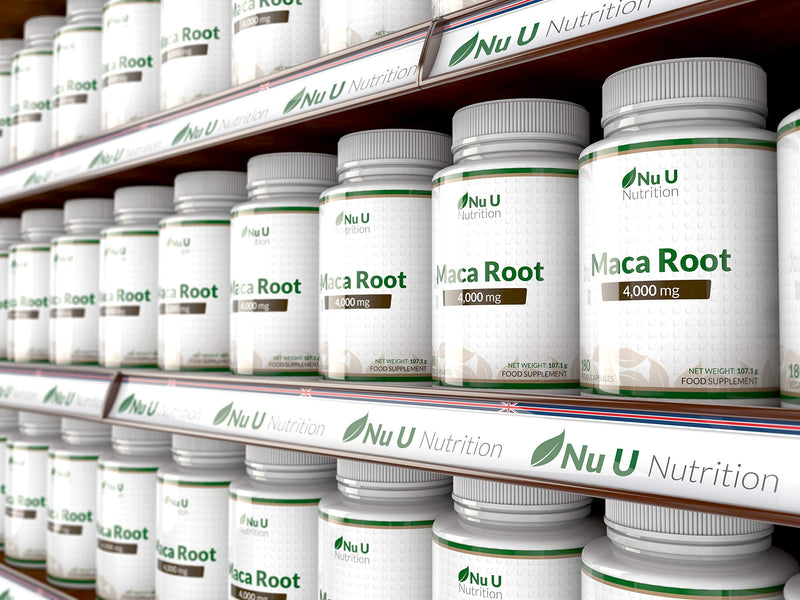 Maca Root Capsules 4000mg - 180 Vegan Capsules - 6 Month Supply - High Strength Peruvian Maca Root for Men and Women - Made in The UK - BeesActive Australia