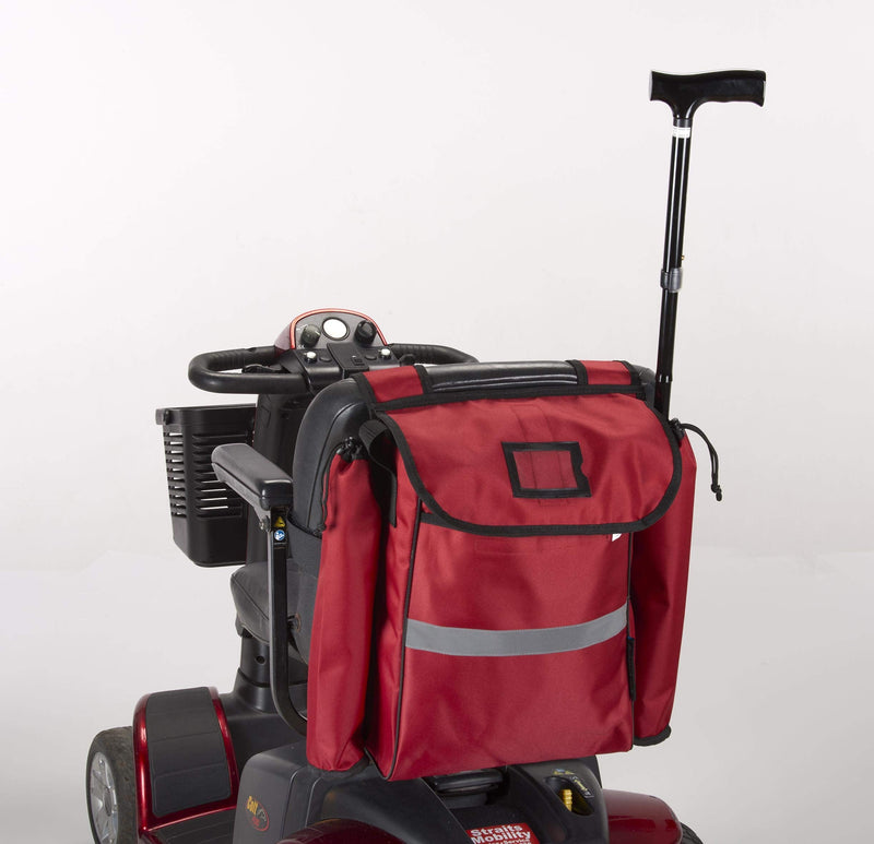 Ducksback Mobility Scooter Bag Crutch/Walking Stick Holder Shopping and Storage Red - BeesActive Australia