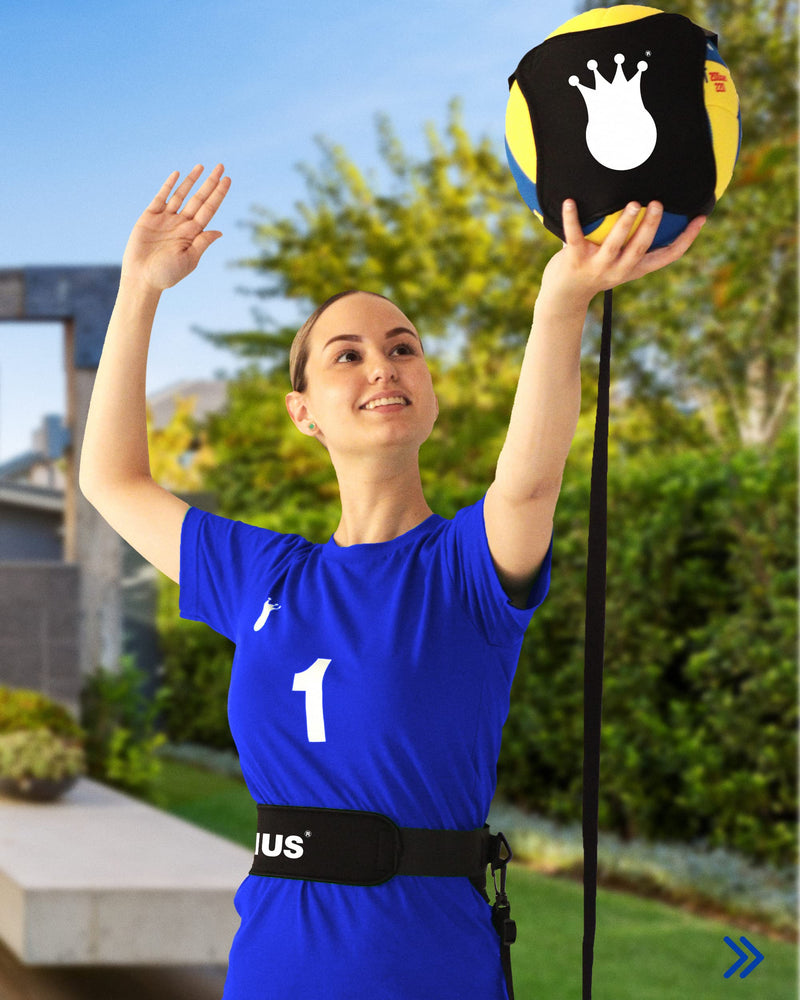 Regius Volleyball Training Equipment 3.0 - Premium Solo Trainer, Perfect for Beginners Practicing Serving, Setting and Spiking, Great Gift Idea … Bundle - BeesActive Australia