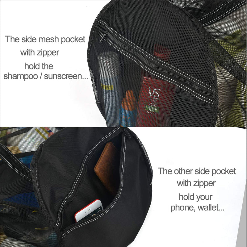 [AUSTRALIA] - XXL Mesh Dive Bag for Scuba or Snorkeling - Diving Snorkel Gear Bags - Extra Large Beach Bags and Totes with Zipper and Pockets - Oversized Beach Duffle Bag Ideal for Your Pool Trip 